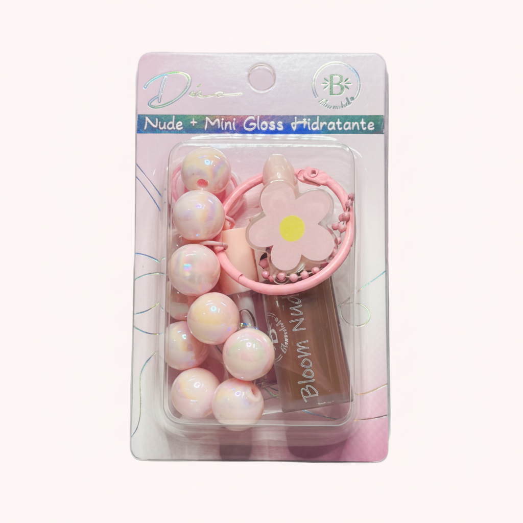 BLOOMSHELL DUO NUDE + MINI GLOSS HIDRATANTE